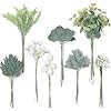 YXZZWL Artificial Greenery Stems Box Set，65 Pcs with 8 Kinds of Faux Greenery Branches Fake Eucalyptus for Wedding DIY Bouquets Floral Arrangement Table Centerpieces (Dusty Green & White)