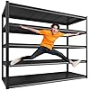 REIBII Garage Shelving 48.2" W Storage Shelves 3000LBS Heavy Duty Shelving Adjustable 5 Tier Metal Shelves for Storage Commercial Shelving Unit Industrial Utility Shelf, 72.2" H x 24.2" D x 48.2" W