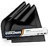 Oven Liners for Bottom of Oven - 3 Pack Large Heavy Duty Mats, 16.25”x23” Non-Stick Reusable Liner for Electric, Gas, Toaster Ovens, Grills - BPA & PFOA Free Oven Cleaning Kitchen Accessory (Black)