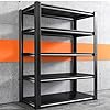 REIBII 40"W Garage Shelving Heavy Duty Storage Shelves Load 2500Lbs Adjustable Garage Shelves Heavy Duty Shelving 5-Tier Metal Shelving Unit Garage Storage Shelves Utility Shelf Racks 40"W x18"D x72"H