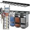 TORACK Tool Storage Rack, Heavy Duty Steel Garage Wall Mount Garden Tool Organizer for Ladders, Chairs, Shovels, Broom, Power tools (8-Pack 5.7"-11" Mixed Hooks, up to 800 lbs)