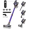 INTETURE Cordless Vacuum Cleaner, 450W 40Kpa Vacuum Cleaners for Home, Max 55Mins Anti-Tangle Stick Vacuum with Touch Display, Lightweight Handheld Vacuum Cleaner for Hardwood Floor Carpet Pet Hair