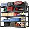 Garage Shelving, 48" W Storage Shelves 3000lbs Heavy Duty Shelving, Adjustable 5 Tier Garage Shelf Storage Rack With Honeycomb Shelf, Industrial Shelving Units for Basement 72"H X 48"W X 18.9"D