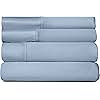 SHEEX Active Comfort Sheet Set, Comfortable Cooling Sheets with 1 Flat Sheet, 1 Fitted Sheet, and 2 King Pillowcases, King/California King, Blue Sky