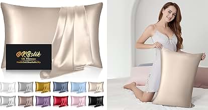 Products from DKBSLIK silk pillowcase in use