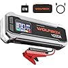 WOLFBOX 4000A Jump Starter,12V Car Battery Jump Starter with 65W Quick Charger,LED Display,24000mAh Portable Jump Starter Battery Pack(10L Gas 10L Diesel Engine) with Booster,LED Light,Jumper Cables