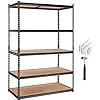 VEVOR Storage Shelving Unit, 5-Tier Adjustable, 2000 lbs Capacity, Heavy Duty Garage Shelves Metal Organizer Utility Rack, Black, 48" L x 24" W x 72" H for Kitchen Pantry Basement Bathroom Laundry