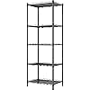 REGILLER 5-Wire Shelving Metal Storage Rack Adjustable Shelves,Standing Storage Shelf Units for Laundry Bathroom Kitchen Pantry Closet(Black,11.8" D x 16.6" W x 53.5" H)