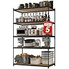 STRENGLEE 5-Tier Z-Shaped Storage Rack Metal Shelving Unit, Heavy-Duty Shelves for Wall Storage, 48x24x72 inches, 700 lbs/Level, Adjustable, Garage & Warehouse Storage Shelves