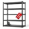 Lauxery 45.2" W Garage Shelving Heavy Duty Storage Rack 3000LBS Load Capacity, 5 Tier Garage Storage Shelving Units, Metal Shelves for Storage Heavy Duty Storage Shelves 72" H x 45.27" x 18.9"