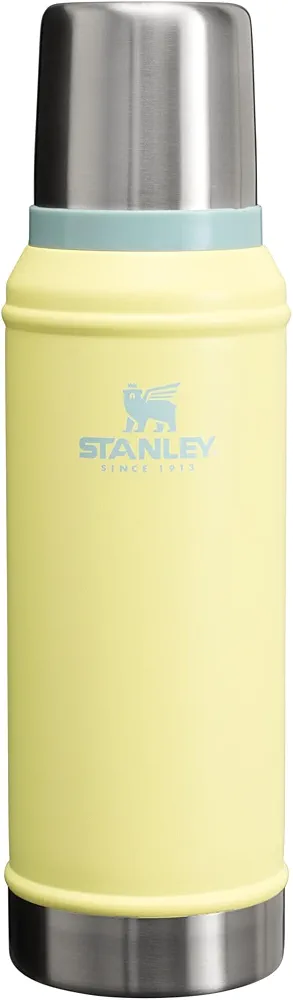 Stanley Classic Vacuum Insulated Wide Mouth Bottle - Pomelo - BPA-Free 18/8 Stainless Steel Thermos for Cold & Hot Beverages - 1.0 QT