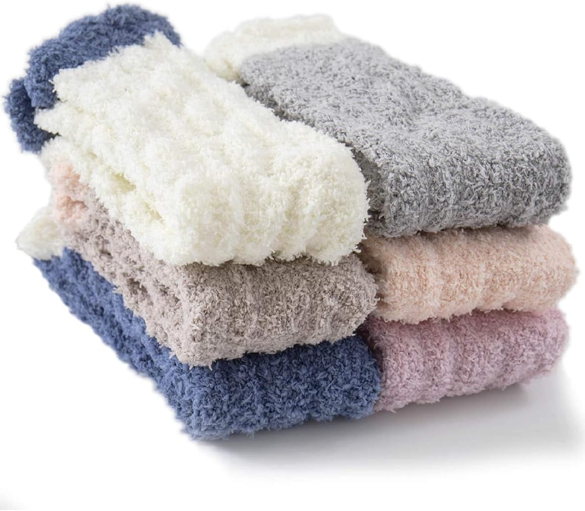 TEHOOK Warm Cozy Valentines Gifts for Women-Fuzzy Socks Soft Cozy Fluffy Slipper Winter Warm Plush Sock