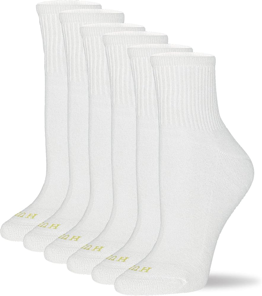 HUE Women's Mini Crew Sock 6 Pair Pack