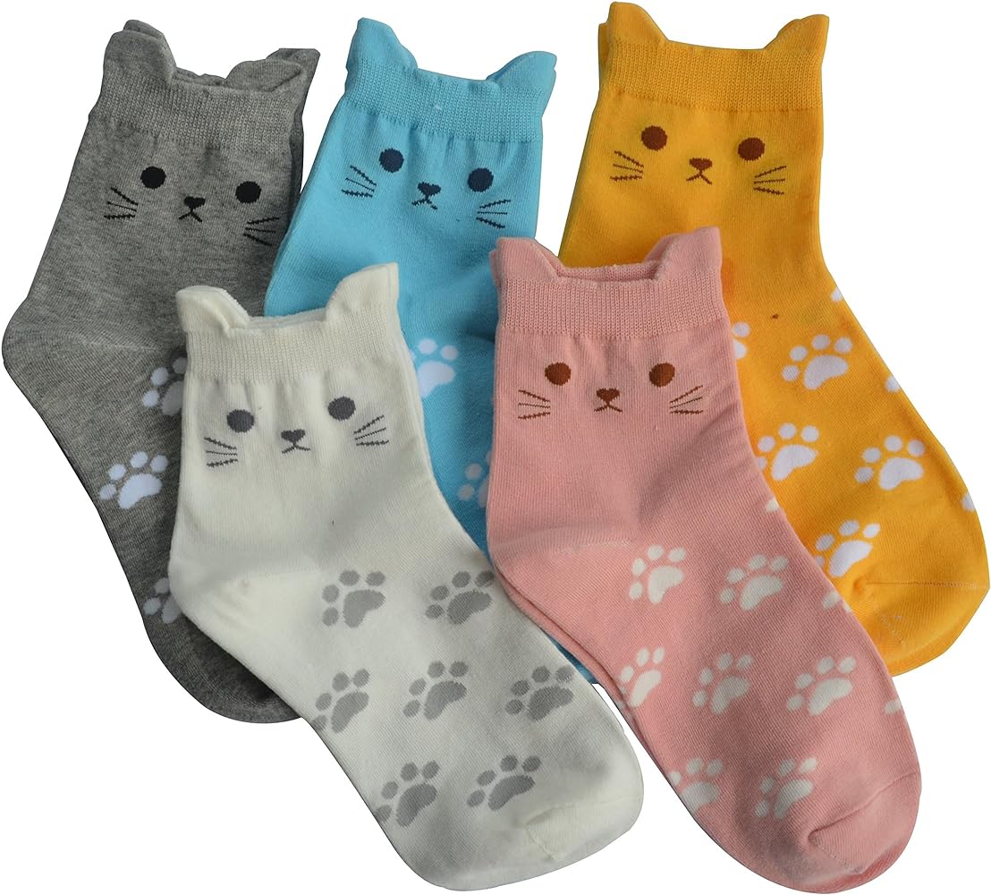 Jeasona Women's Cat Socks Cat Gifts Cute Animal Socks Dog Owl Gifts for Women