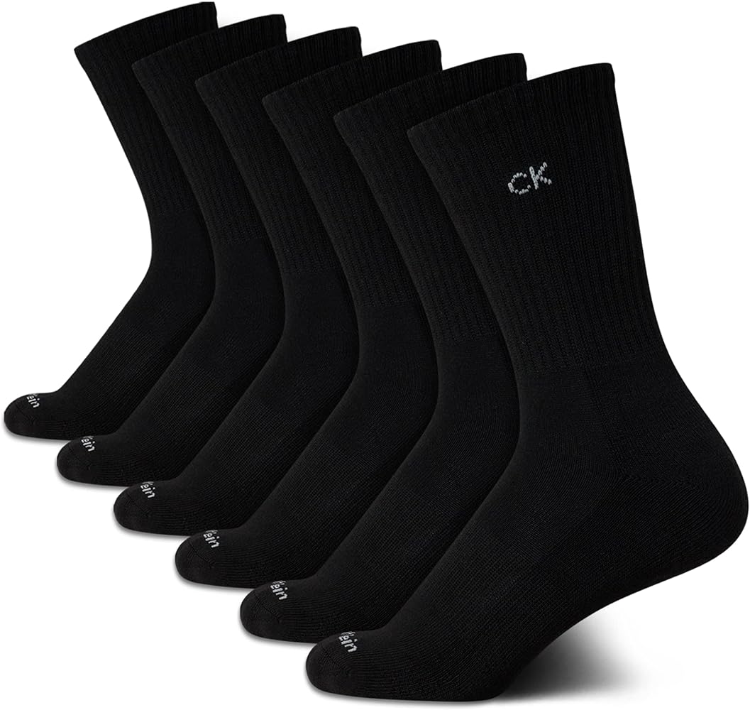 Calvin Klein Women's Socks - Cushion Athletic Crew Socks (6 Pack)