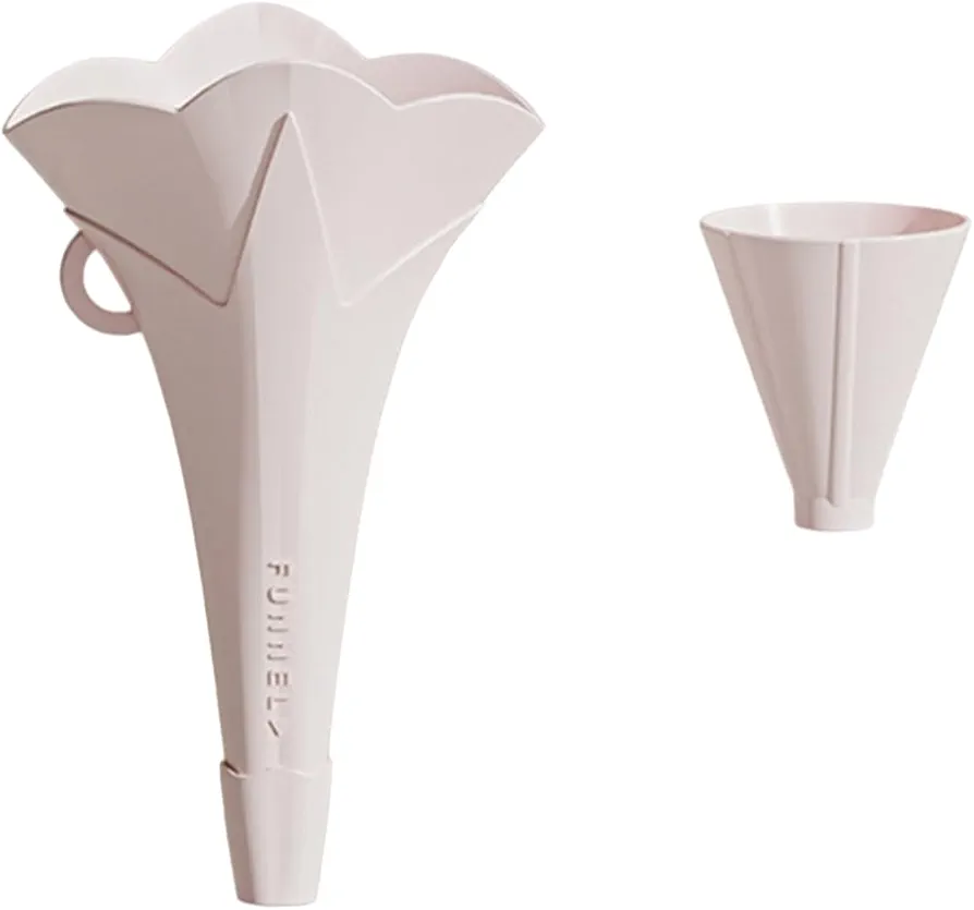 Easy Liquid Pouring Silicone Folding Funnel Space-Saving Liquid Dispenser Collapsible Funnel with Support Rod Compact Stable Kitchen Tool Beige B