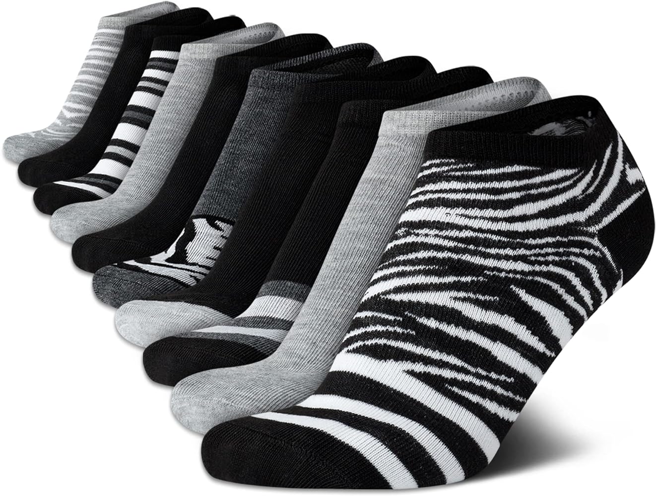 Steve Madden Women's Socks - 10 Pack Performance Cushion Low Cut Ankle Socks - Athletic Socks for Women