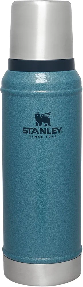 Stanley Classic Vacuum Insulated Wide Mouth Bottle - Hammertone Lake - BPA-Free 18/8 Stainless Steel Thermos for Cold & Hot Beverages - 1.0 QT