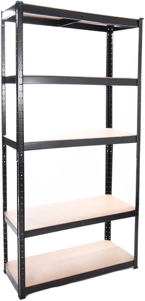 Panana 5 Tier Racking Shelf 59x27.5x11.8 inch Garage Shelving Storage Shelves Unit 1.5M Higher Workshop/Commercial/Industrial/Kitchen Utility Rack Shelf Organizer (Black, 150X70X30CM)