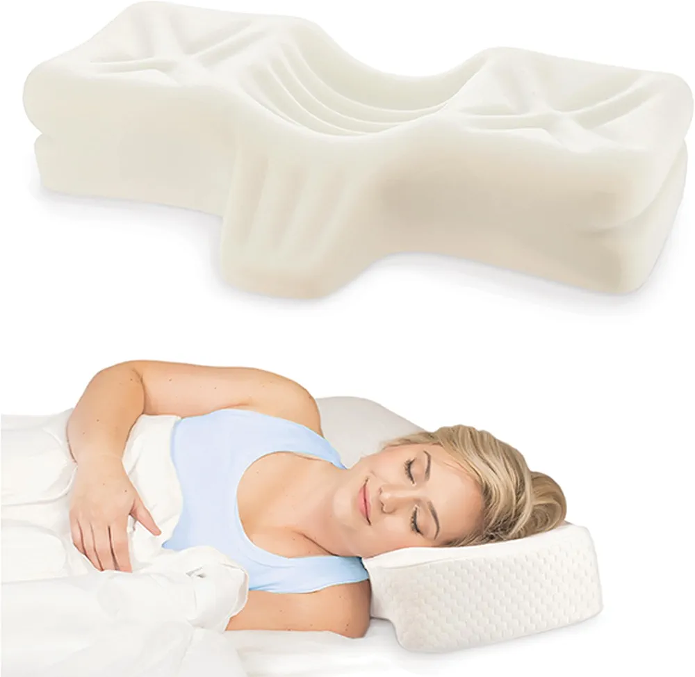 Therapeutica Cervical Orthopedic Foam Pillow – Back and Side Sleeping, Firm - Large