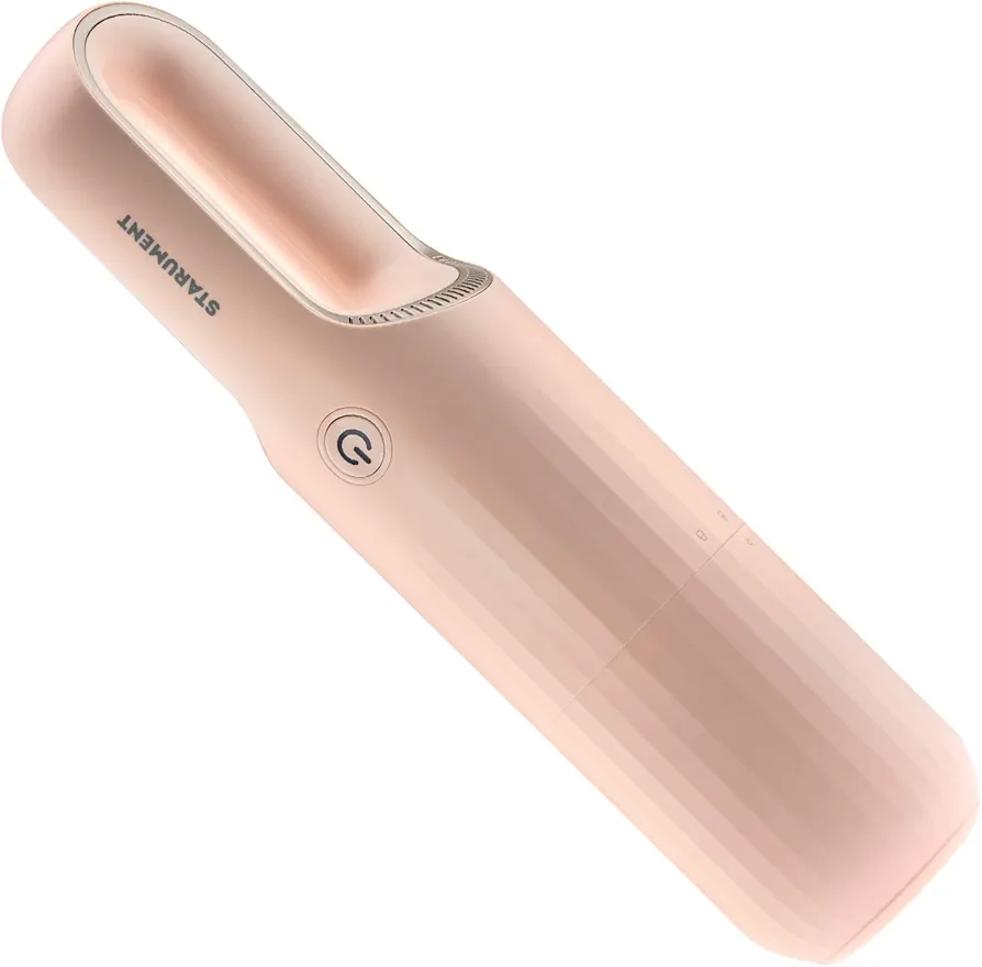 STARUMENT Portable Hand Vacuum Cleaner for Dust Pet Hair Dirt Home Car Interior, Furniture Lightweight Easy to Use, Compact Design Battery Rechargeable with USB-C Cable Pink