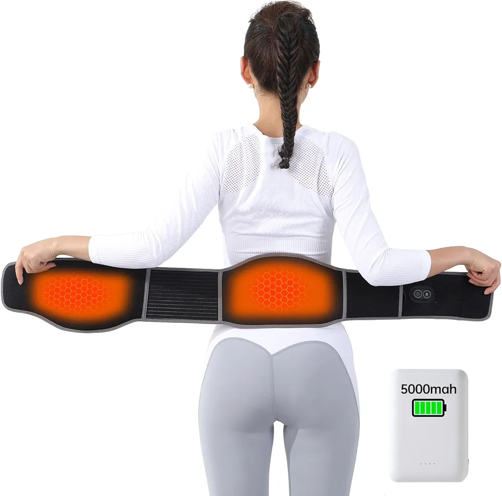 Portable Graphene Cordless Period Heating Pad for Cramps, Far Infrared Heating Pad for Back Pain Relief, Wearable Menstrual Heating Pad with 3 Level Adjustable Temperature Control