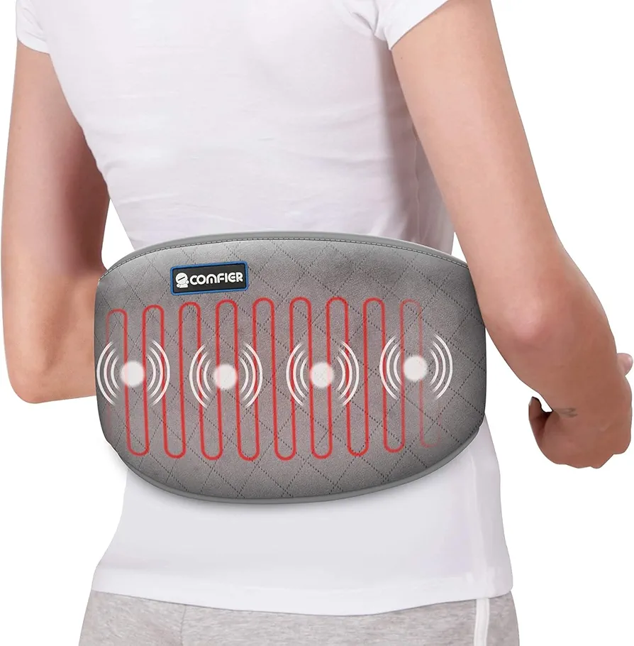 Comfier Heating Pad with Massager,Back Massager with 2 Heat Levels & 3 Massage Modes,Heating Pads for Cramps,FSA or HSA Eligible,Heated Massage Belt for Abdominal, Lumbar,Fit for Women,Men