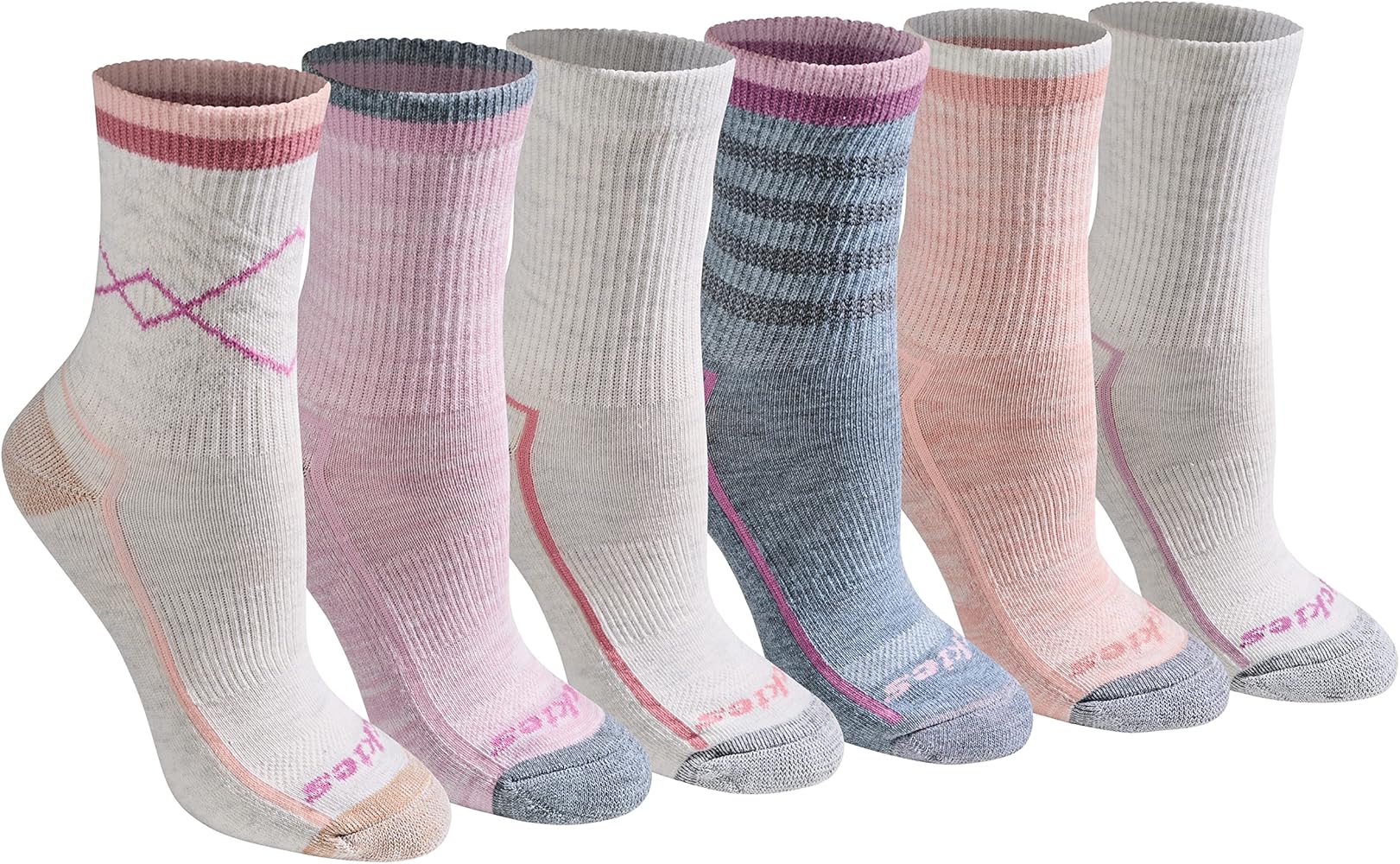 Dickies Women's Dri-Tech Advanced Moisture Wicking Mid-Crew Socks, Available in M-L (6,12 Pairs)