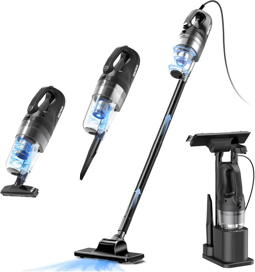 Croded Vacuum Cleaners 20Kpa Powerful Suction Ultra-Light Stick Vacuum for Hard Floor Pet Hair Vacuum