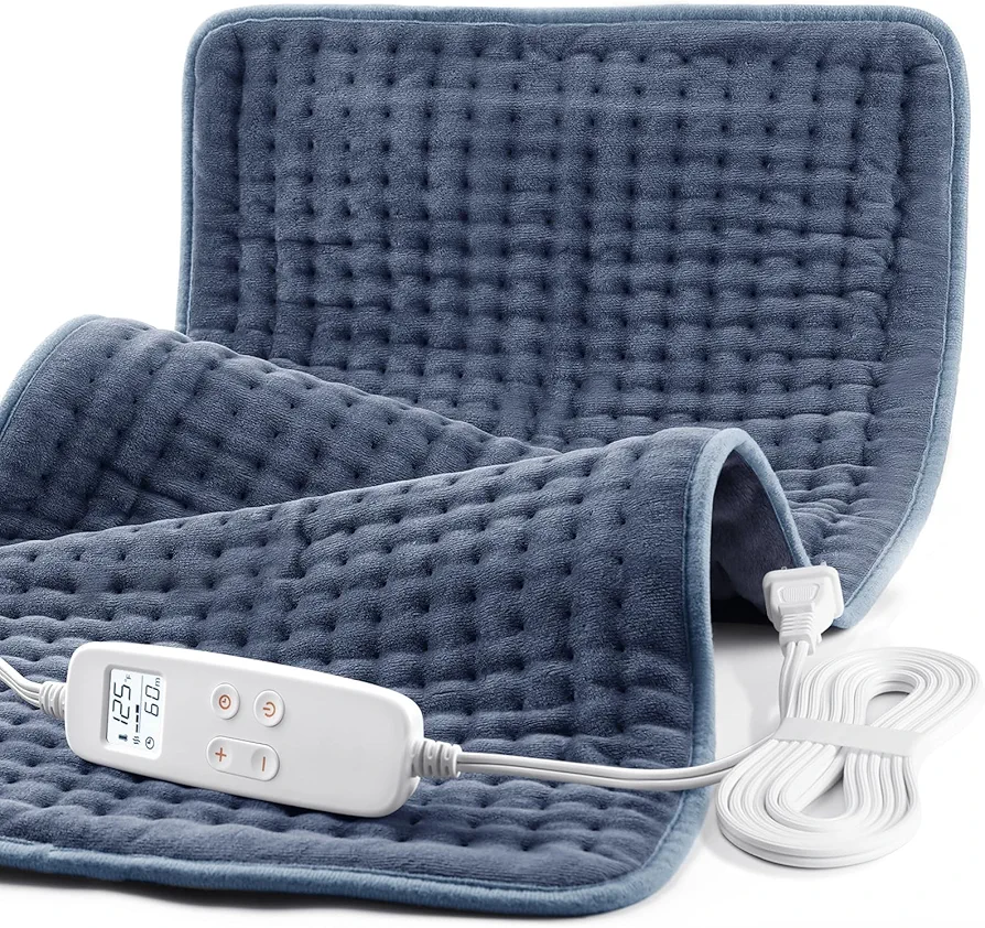 Heating Pad for Back Pain Relief, Extra Large 33 x 17 inches, Portable Heating Pad for Shoulder, Neck, Cramp, Menstrual Pain, with Upgraded 6 Timer and 6 Temperature Controller