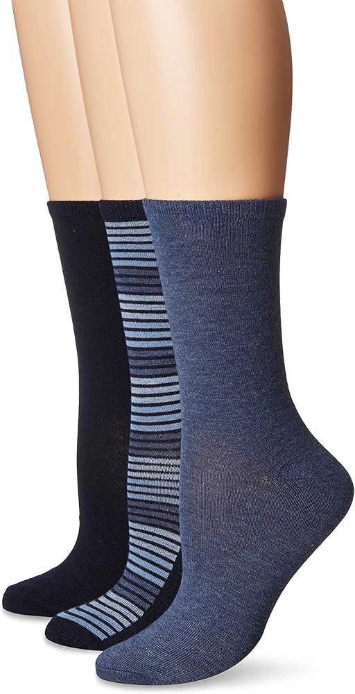 No nonsense womens Flat Knit Crew Sock