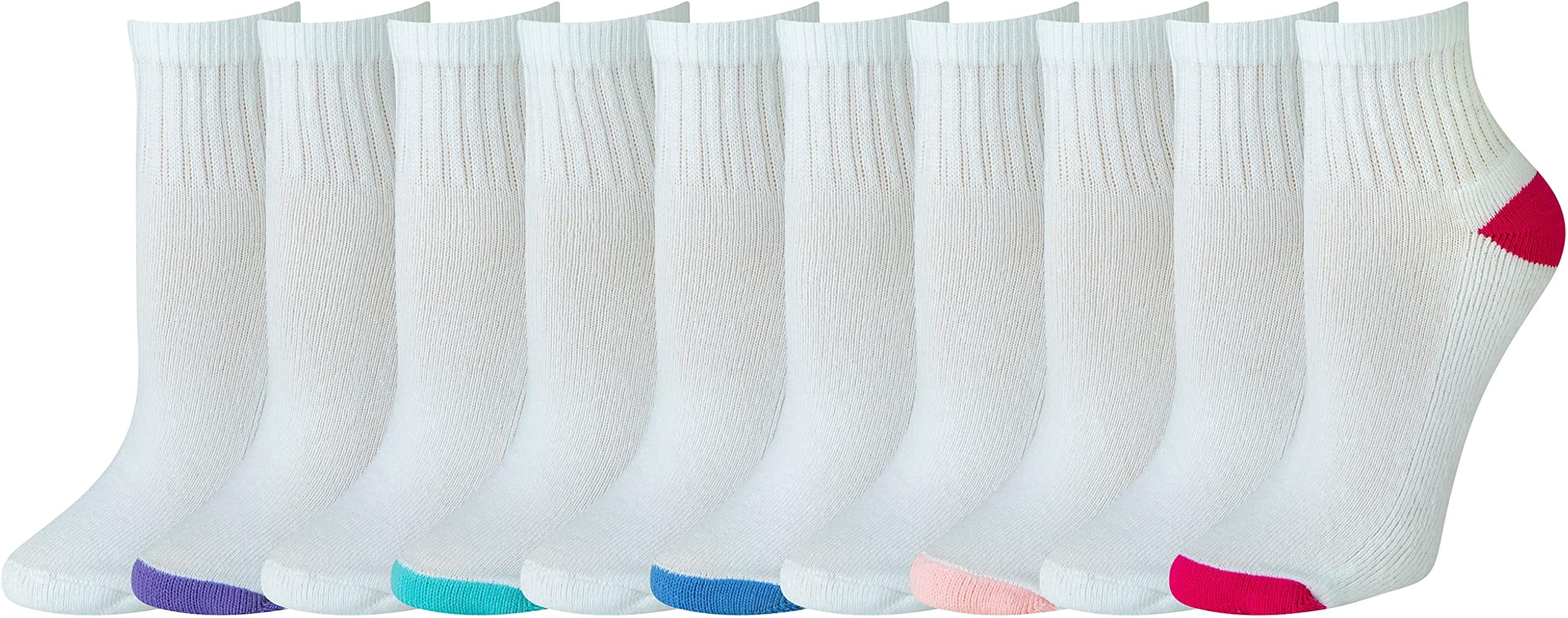 Amazon Essentials Women's Cotton Lightly Cushioned Ankle Socks, 10 Pairs