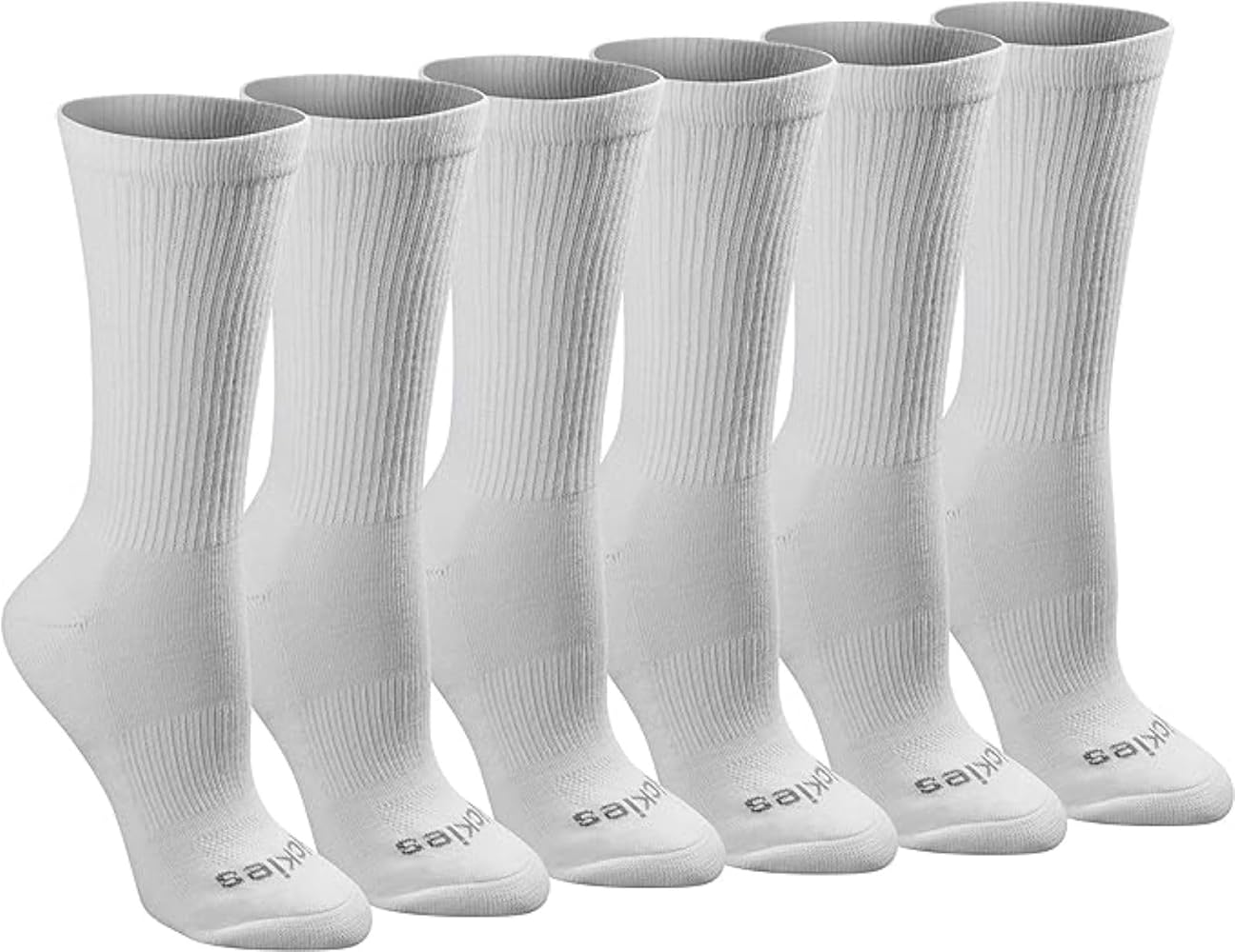 Dickies Women's Dri-tech Essential Moisture Control Crew Socks, Available in S-XL (6, 12 Pairs)