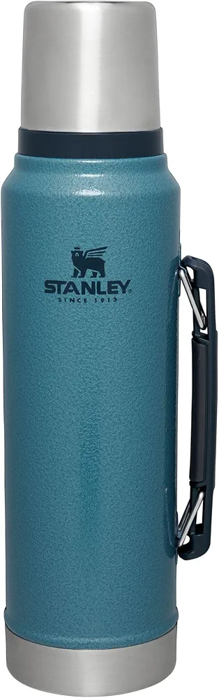 Stanley Classic Vacuum Insulated Wide Mouth Bottle - Hammertone Lake - BPA-Free 18/8 Stainless Steel Thermos for Cold & Hot Beverages - 1.1 QT