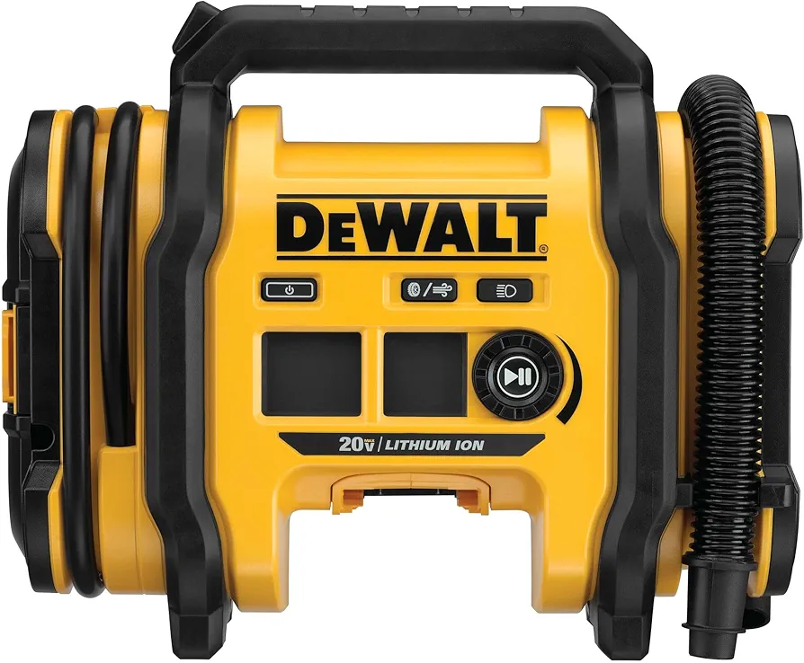 DEWALT 20V MAX Tire Inflator, Compact and Portable, Automatic Shut Off, LED Light, Bare Tool Only (DCC020IB)