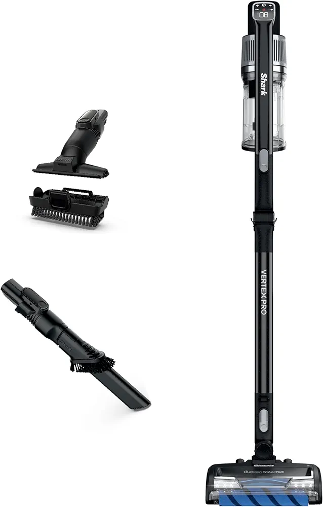 Shark IZ682H Vertex Pro Lightweight Cordless Stick Vacuum with DuoClean PowerFins, Black/Silver