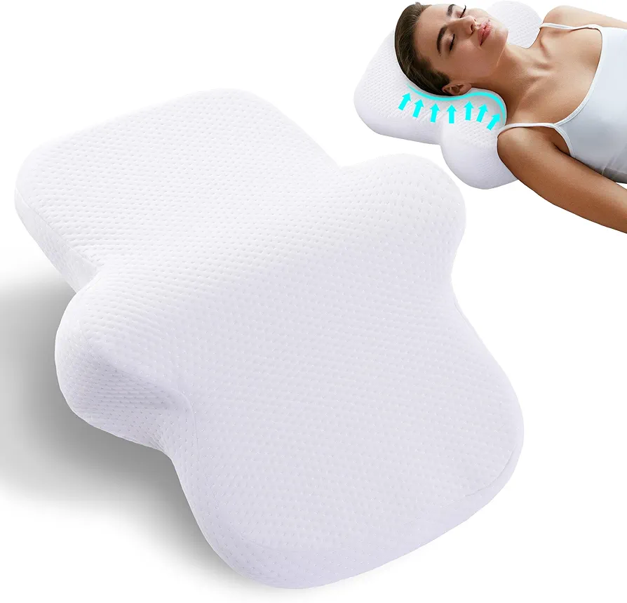 BALAPET Cervical Neck Pillows Neck and Back pillow for Comfort Provide Sleeping, High Density Space Cervical Memory Foam Pillow,Ergonomic Orthopedic Cervical for Neck and Shoulder,Back Sleeper