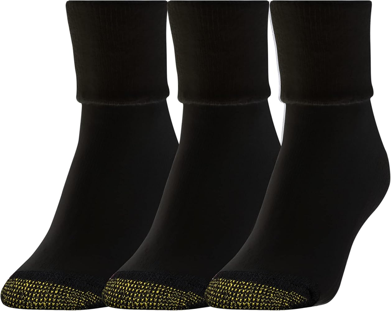 GOLDTOE Women's Ultra Tec Terry Turncuff Socks 3 Pack