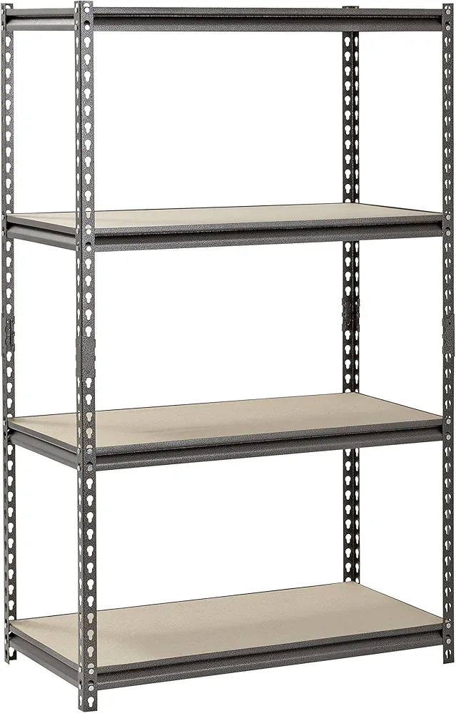 Muscle Rack UR361860PB4P-SV Silver Vein Steel Storage Rack, 4 Adjustable Shelves, 3200 lb. Capacity, 60" Height x 36" Width x 18" Depth