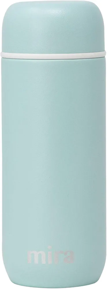 Mira 7oz Insulated Small Thermo Flask | Kids Vacuum Insulated Water Bottle | Leak Proof & Spill Proof | Pearl Blue