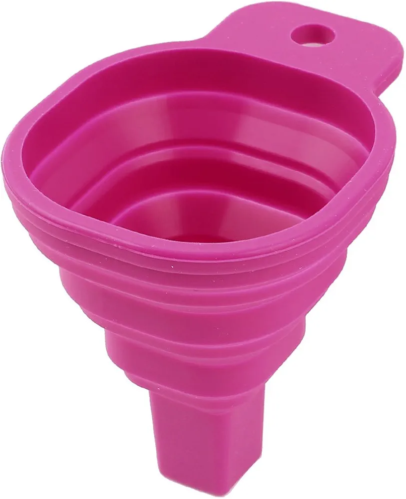 Qtqgoitem Kitchen Silicone Folding Collapsible Transfer Water Liquid Funnel Red (model: 719 569 a2e 5ad 678)