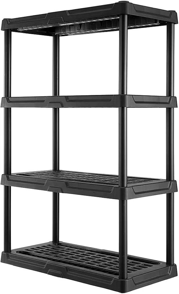 BLACK+DECKER, 4-Tier Heavy Duty Ventilated Storage Shelf, 150 lbs/Shelf (56”H x 36”W x 18”D), Plastic Shelving Unit (4-Tier 1 Pack)