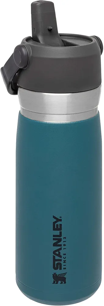 STANLEY IceFlow Stainless Steel Water Bottle with Straw 0.65L - Keeps Cold For 12+ Hours - Leakproof Insulated Water Bottles - BPA-Free Thermos Flask - Dishwasher Safe - Lagoon