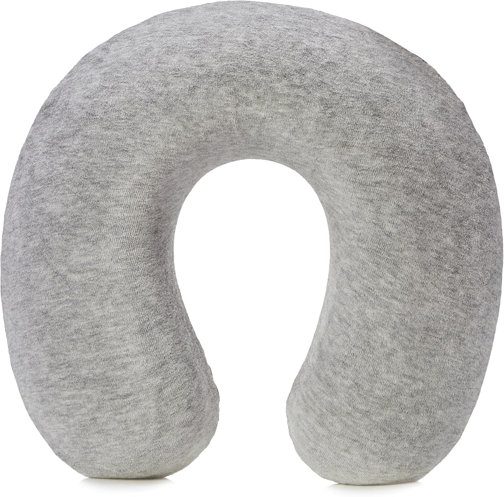 Amazon Basics Memory Foam Semicircular Neck Pillow, Grey