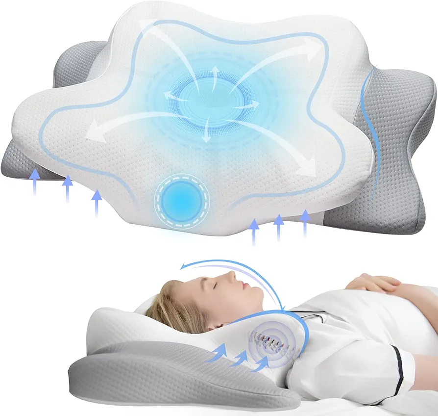 Cervical Pillow for Neck & Shoulder Pain Relief Sleeping - Ergonomic Contour Pillows - Memory Foam Pillow for Side, Back & Stomach Sleepers