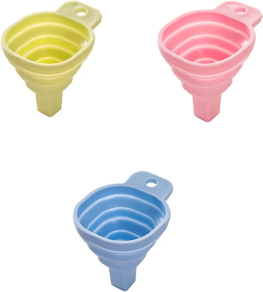 Leadigol Mini Silicone Foldable Funnel,Funnel Portable Creative Kitchen Tool Telescopic Collapsible Folding Silicone Hopper