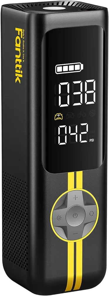 Fanttik X8 APEX EV Tire Inflator Portable Air Pump, 2X Faster Inflation, 150PSI Cordless Air Compressor with Powerful Battery, Fits Electric Cars, Cars, Motorcycles, Bikes, Balls