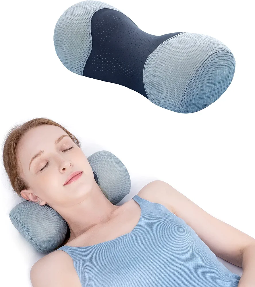 Say Goodbye to Neck Pain Small Neck Support Pillow,Cervical Neck Roll Memory Foam Pillow,Cervical Traction Device,Neck Pillows for Tension Muscle Relief,Neck & Shoulder Pain Relaxer