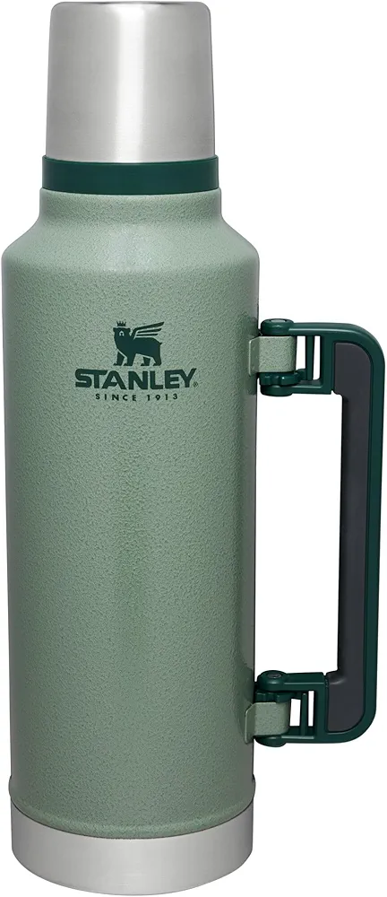 Stanley Classic Vacuum Insulated Wide Mouth Bottle - Charcoal - BPA-Free 18/8 Stainless Steel Thermos for Cold & Hot Beverages - 2 QT