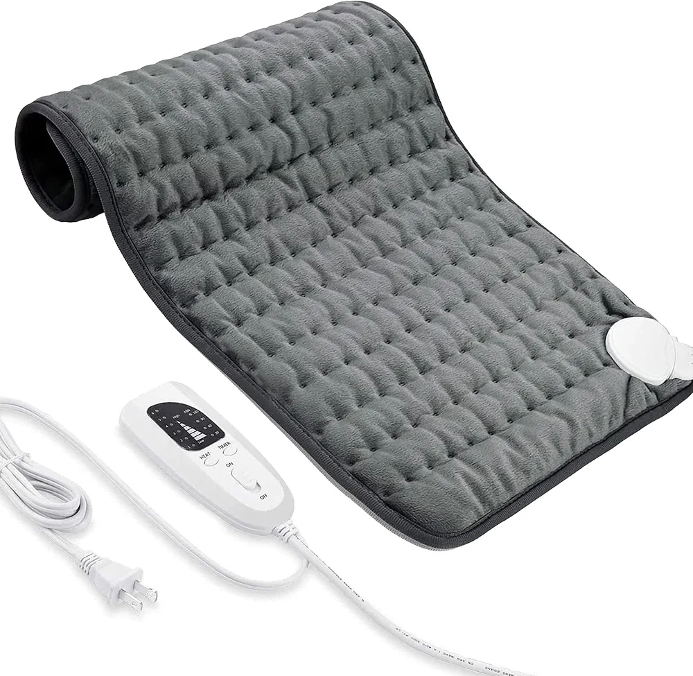 Electric Heating Pad for Back Pain Relief, Heating Pads for Cramps, Auto Shut Off, Machine Washable, Heating pad for Neck and Shoulder, Knee, Arms, Legs, etc. 12''x24'', Dark Gray